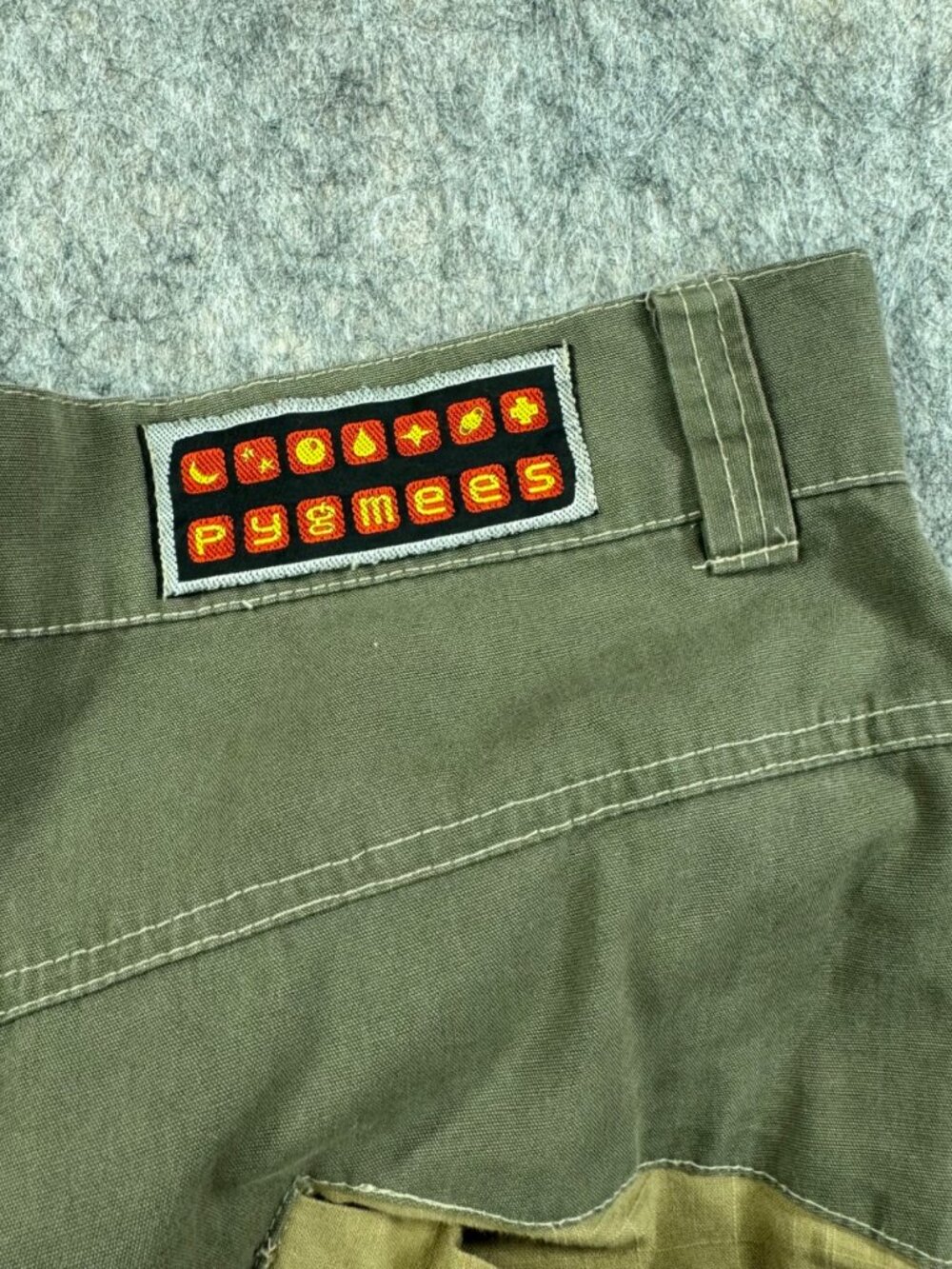 Pygmees Pants Y2K Vintage Camo Cut Out Jean Size Small Cotton - Picture 9 of 10